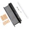 Black 12ft Pool Safety Fence with Aluminum Frame and Material